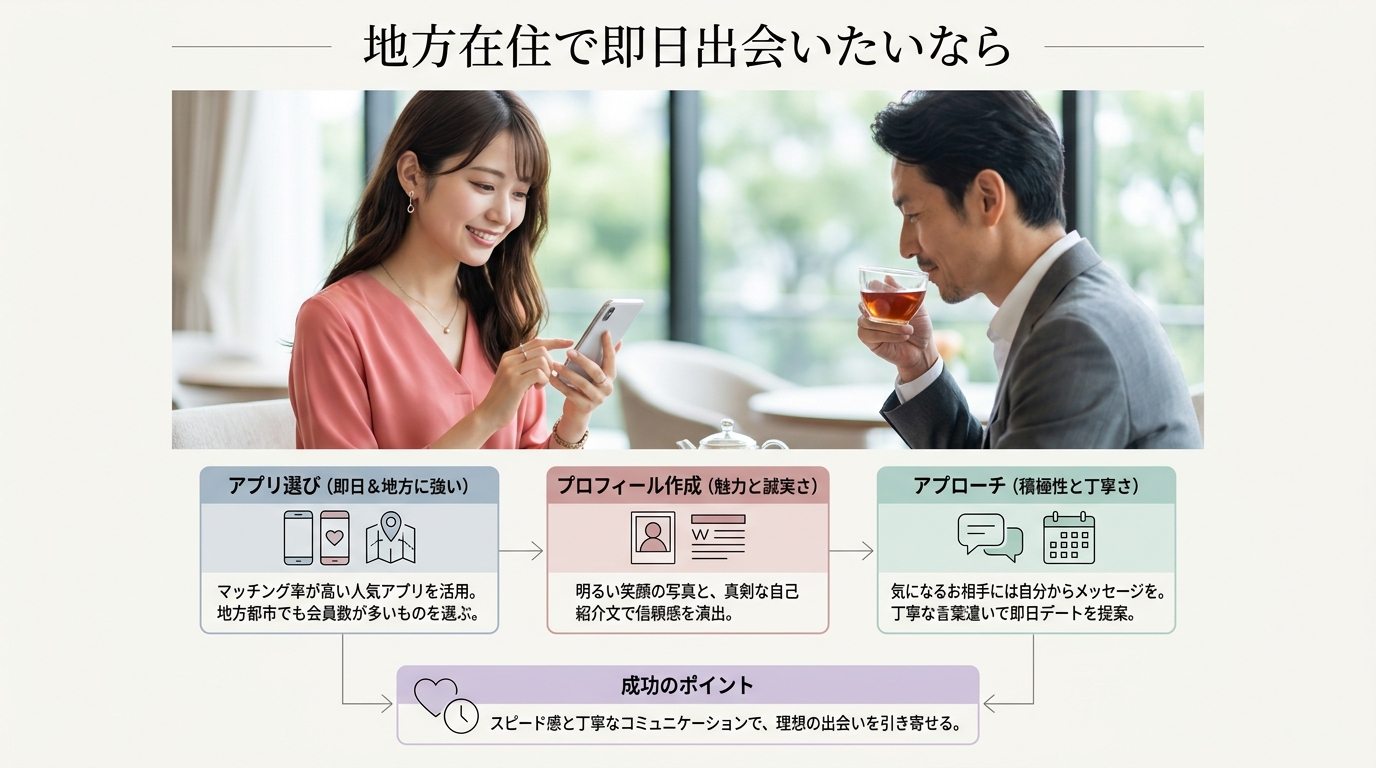地方在住で即日出会いたいなら