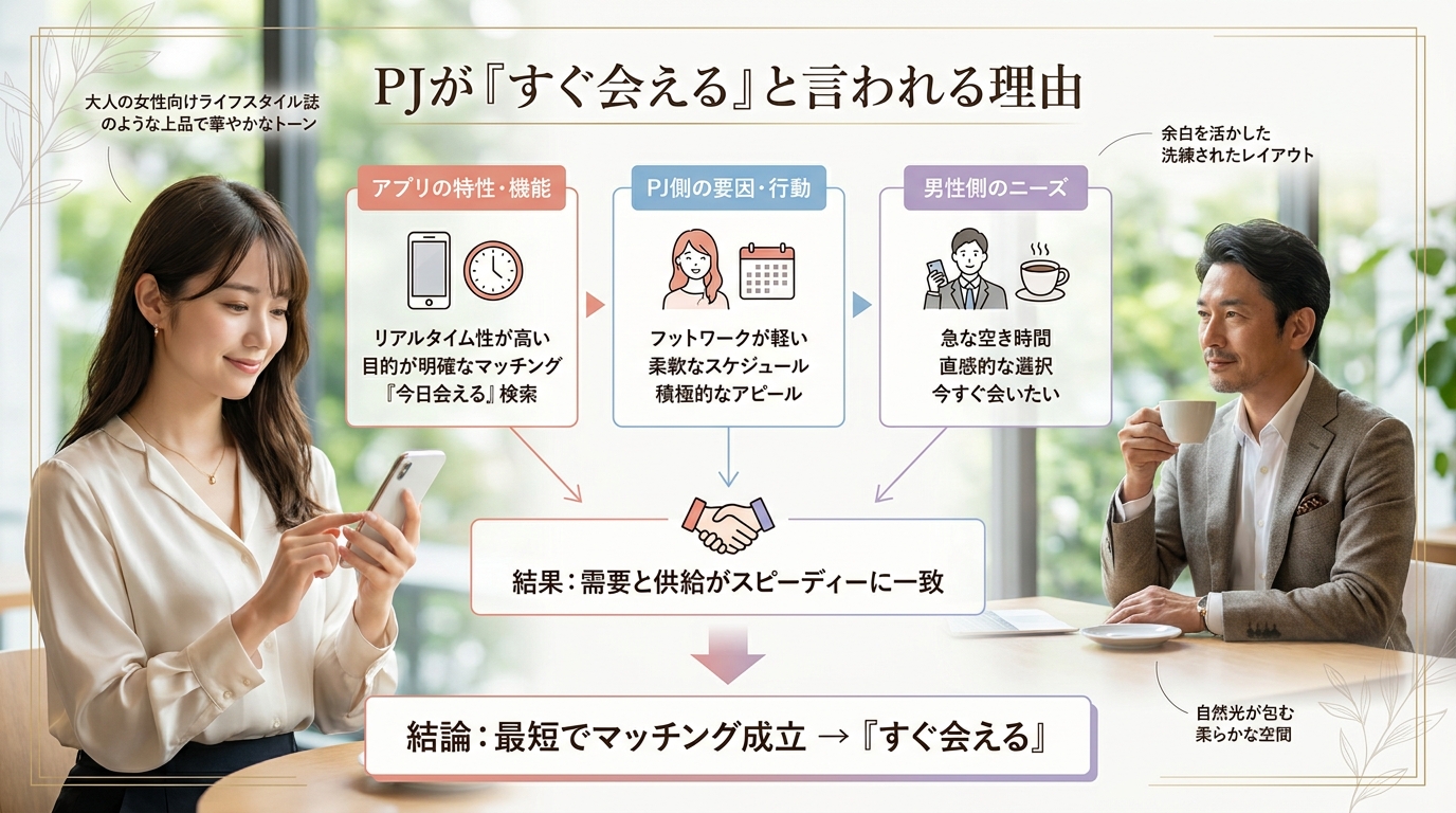 PJが「すぐ会える」と言われる理由